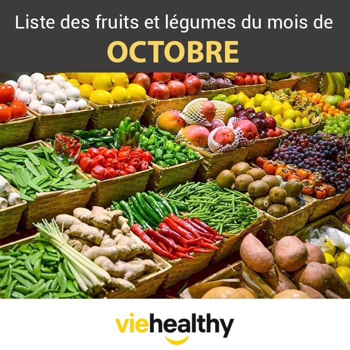 Liste des fruits et légumes du mois d'Octobre