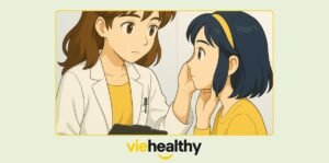 personne qui a une exophtalmie et un trouble de la vision
