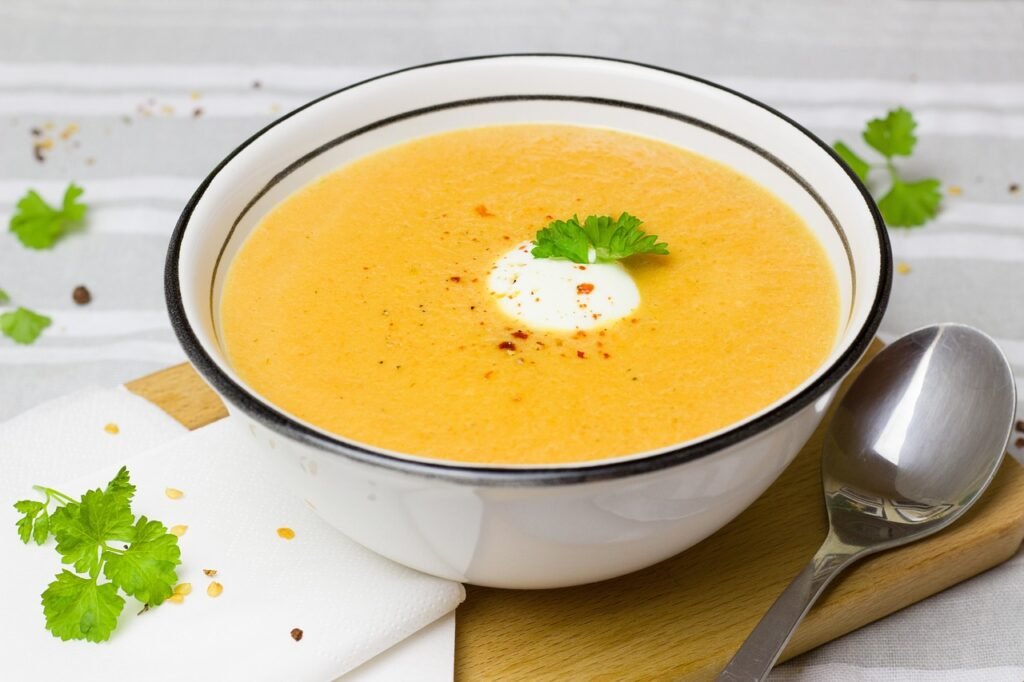 soupe carotte curry coco coriandre recette