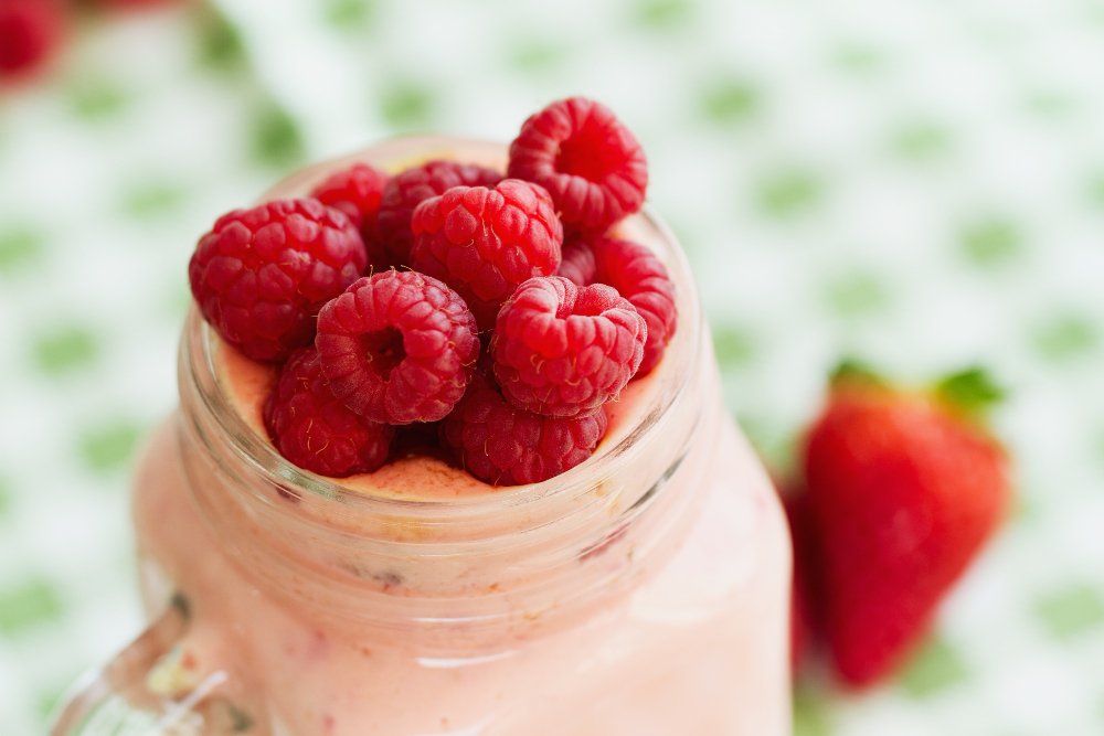 jus de framboise et carotte