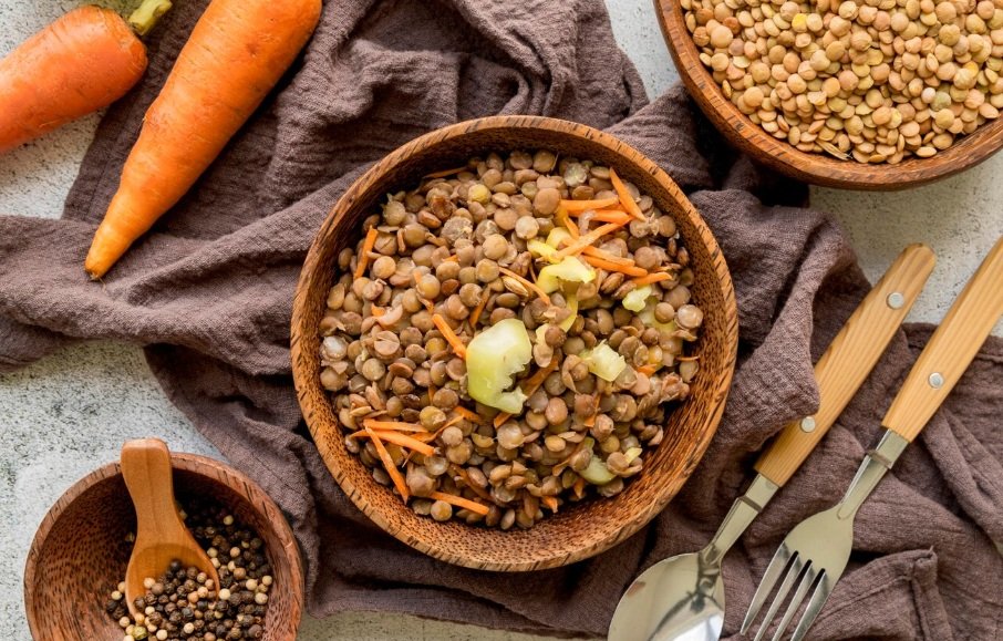 Salade de lentilles au saumon