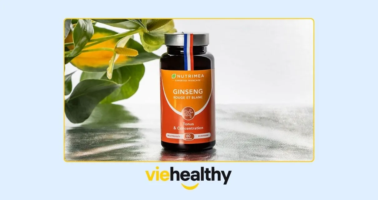 Pilulier de ginseng rouge et blanc Nutrimea 60 gélules végétales