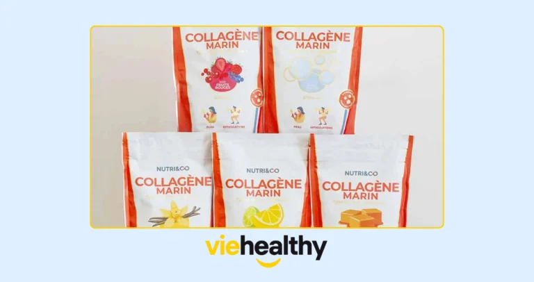 Pot de collagène marin Nutri&Co en poudre avec dosette, formule types I, II et III pour la peau et les articulations, certifié MSC